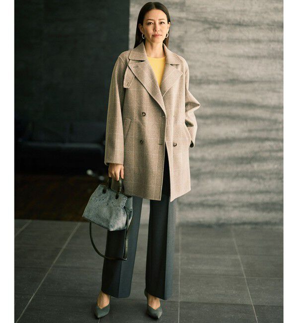 自由区「【カタログ掲載】ウールリバーチェック柄ダブルブレスト コート」|その他|