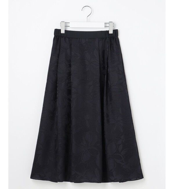 自由区「【セットアップ対応】フラワーオパールプリント スカート」|スカート|ネイビー
