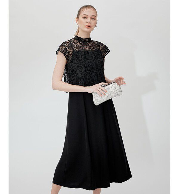 23区「【APPLAUDIR】レースコンビ ドレス」|ドレス|ブラック系