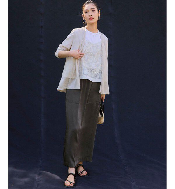 23区「【好評につき追加生産/洗える】リボンエンブロイダリー キャミソール」|シャツ・ブラウス|