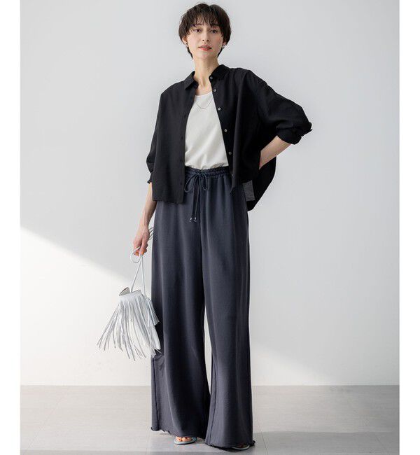 23区「【洗える】シャイニーリブ タンクトップ」|タンクトップ|