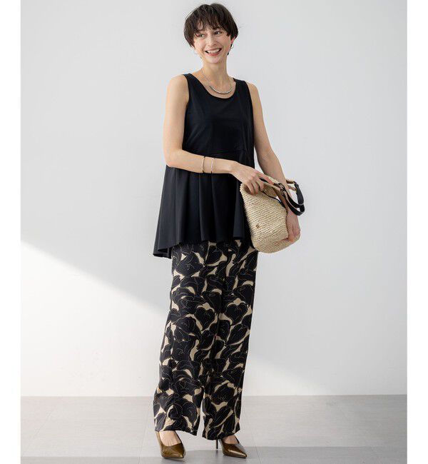 23区「【洗える】Ratti フラワーアートプリント ワイド パンツ」|その他|