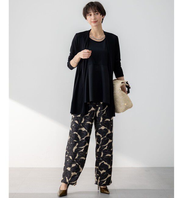 23区「【洗える】Ratti フラワーアートプリント ワイド パンツ」|その他|