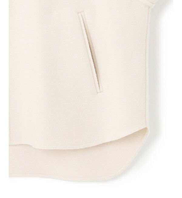 23区「ウールライトリバー ノーカラー ショートコート」|ノーカラーコート|