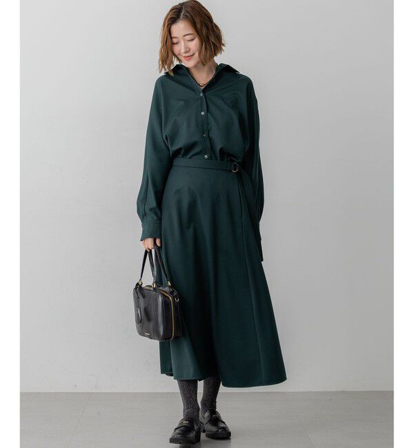 23区「【VERY10月号掲載】メリノウールサテン スカート」|スカート|