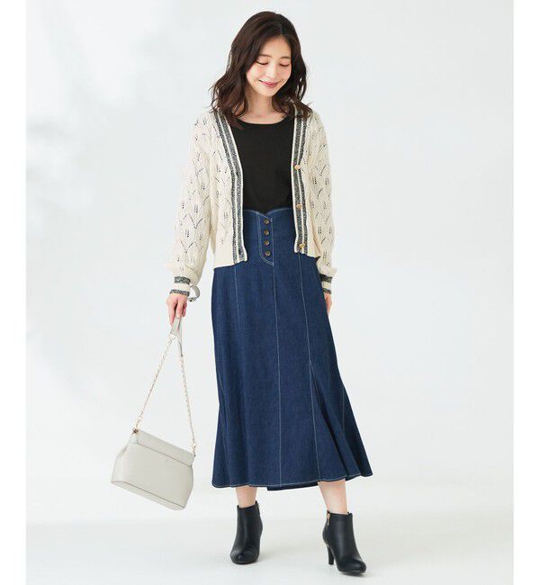 ANY SIS「【洗える】透かし編みニット カーディガン」|カーディガン|