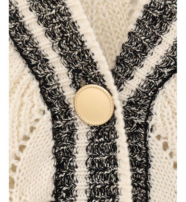 ANY SIS「【洗える】透かし編みニット カーディガン」|カーディガン|