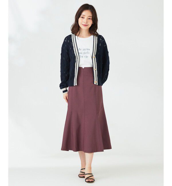 ANY SIS「【洗える】透かし編みニット カーディガン」|カーディガン|