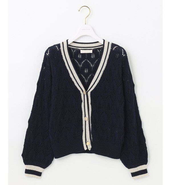 ANY SIS「【洗える】透かし編みニット カーディガン」|カーディガン|