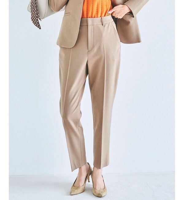 any SiS「【保温性あり/洗える】サーモ 2WAYストレッチ テーパード パンツ」|その他|キャメル