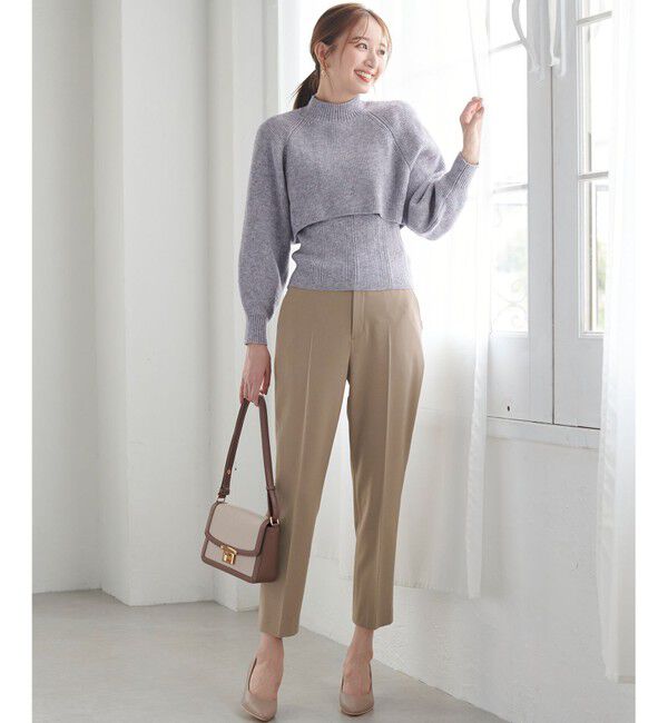 any SiS「【保温性あり/洗える】サーモ 2WAYストレッチ テーパード パンツ」|その他|