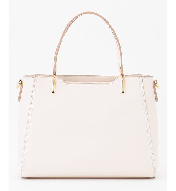 ANY SIS「【2WAY】スクエアミディトート バッグ」|ハンドバッグ|アイボリー