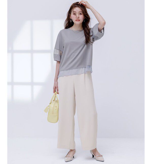 ANY SIS「【撥水・接触冷感・UVカット】コンフォートイージー ワイドパンツ」|その他|