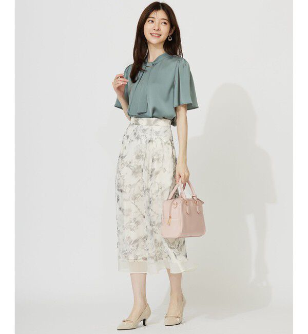 ANY SIS「【WEB・一部店舗限定】ハッチングフラワープリント スカート」|スカート|