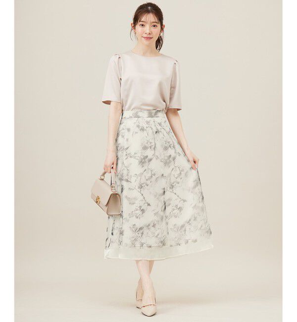 ANY SIS「【WEB・一部店舗限定】ハッチングフラワープリント スカート」|スカート|