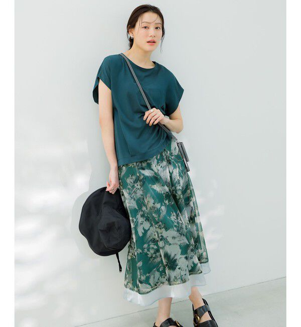 ANY SIS「【WEB・一部店舗限定】ハッチングフラワープリント スカート」|スカート|