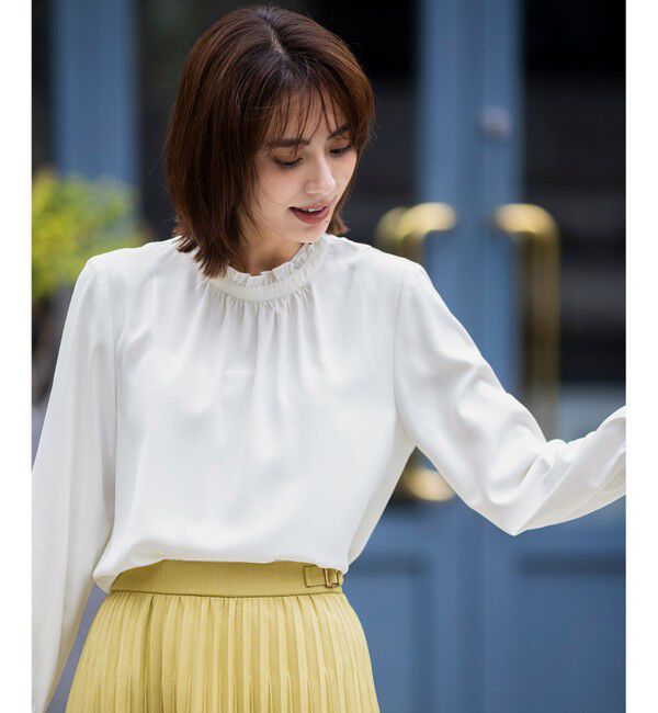 ANY SIS「フリルネックスタンド ブラウス」|シャツ・ブラウス|