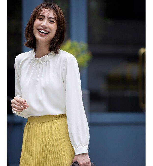 ANY SIS「フリルネックスタンド ブラウス」|シャツ・ブラウス|