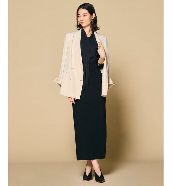 BEIGE,「【洗える・L-size】EVA / ボウタイロングスリーブブラウス」|シャツ・ブラウス|