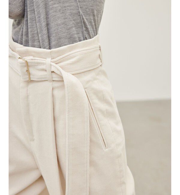 BEIGE,「【洗える】PASTEUR / ウエストベルト付きコーデュロイパンツ」|その他|