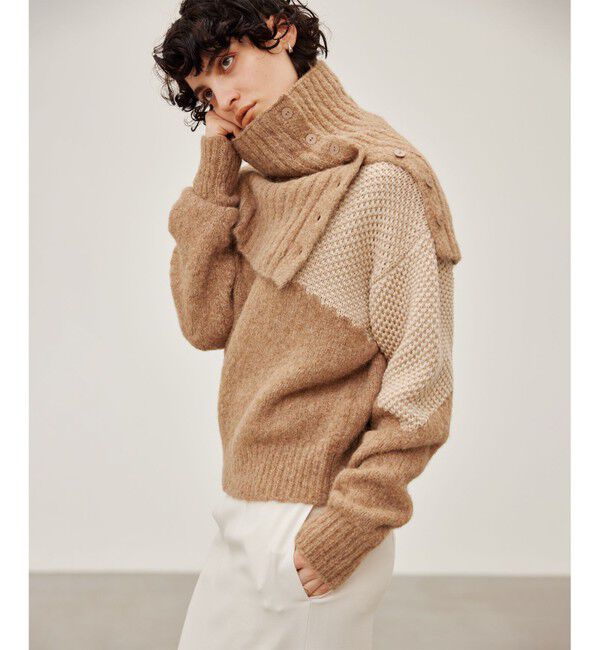 BEIGE,「GLAIEULS / アルパカ混インターシャスヌード」|マフラー|