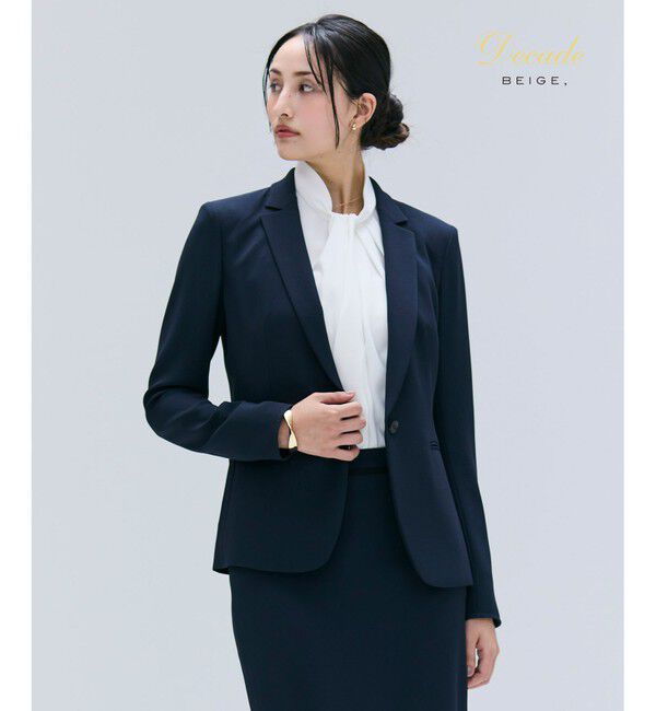 BEIGE,「【洗える】CINDY / テーラードジャケット」|テーラードジャケット|Navy