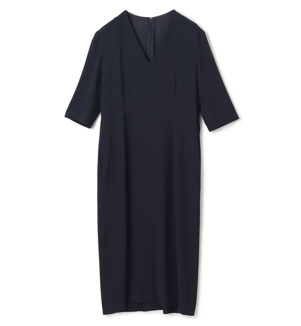 BEIGE,「【洗える】CINDY / Vネックハーフスリーブワンピース」|ワンピース|