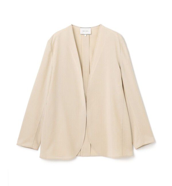 BEIGE,「【洗える/接触冷感/速乾/UVケア対応・Precious 8月号掲載】BATEAU / ボタンレスノーカラジャケット」|ノーカラージャケット|