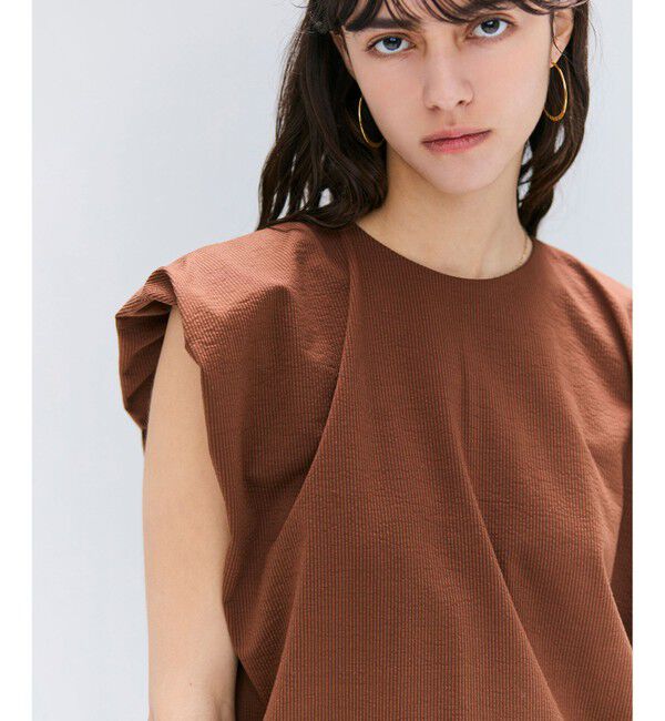 BEIGE,「【洗える】SCALA / コットンリネンボリュームスリーブトップス」|Tシャツ・カットソー|