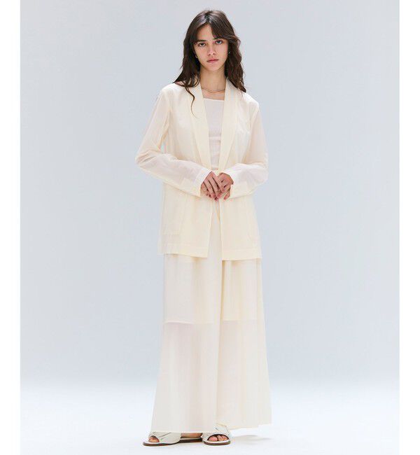 BEIGE,「【洗える/セットアップ対応】SPIGA / ショールカラーライトジャケット」|テーラードジャケット|