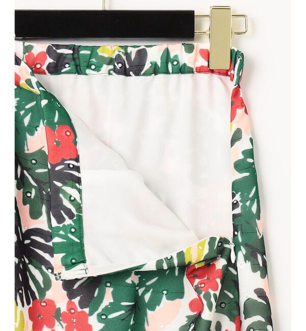  「リーフプリントロングスカート」|スカート|