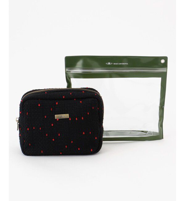 GRACE CONTINENTAL「Fabricスクエアポーチ-AW」|ポーチ|