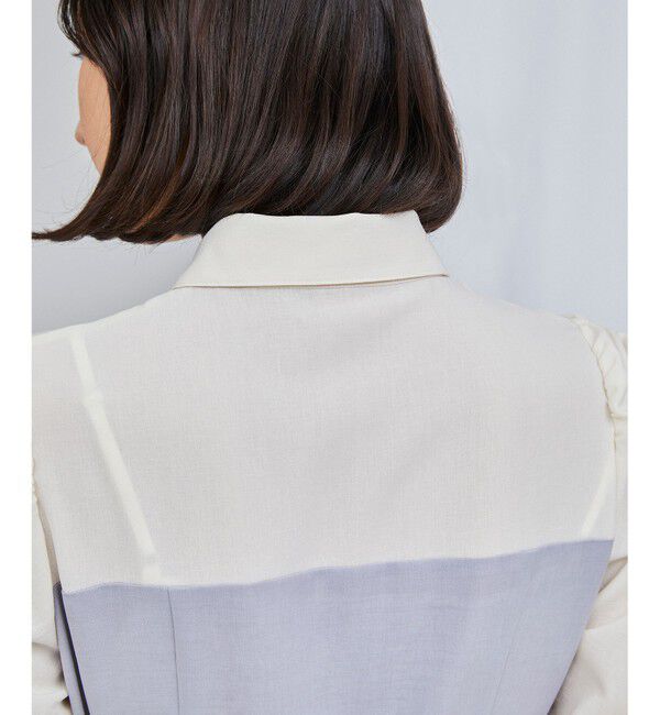  「【オンライン限定】バイカラーシャツワンピース」|ワンピース|