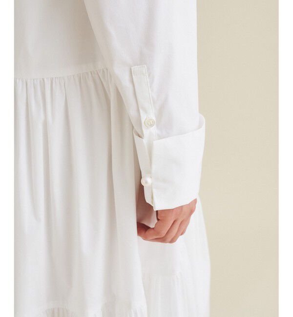  「ティアード切替シャツワンピース」|ワンピース|