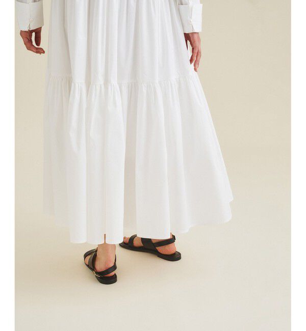  「ティアード切替シャツワンピース」|ワンピース|