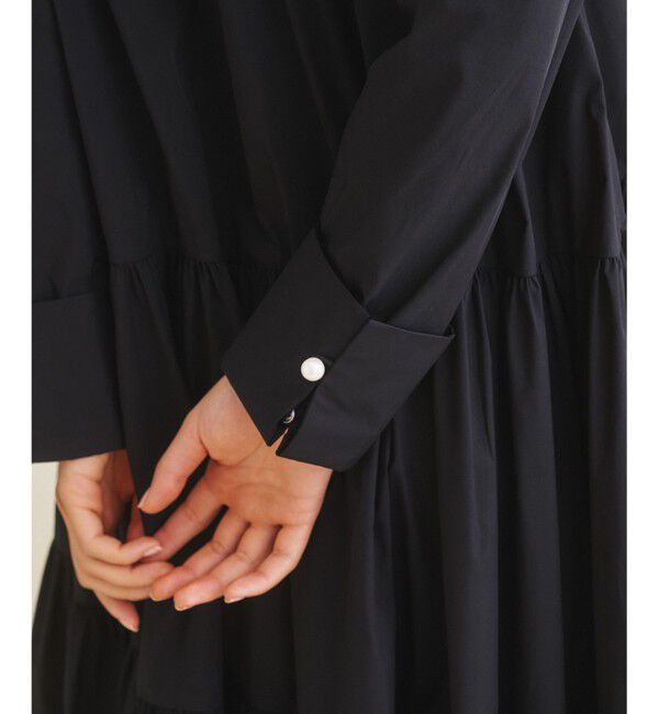  「ティアード切替シャツワンピース」|ワンピース|