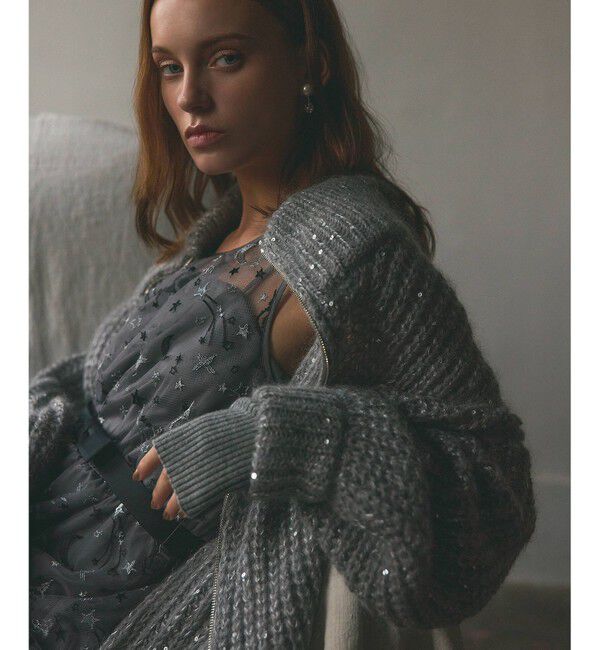 Grace Class「スパンコールニットブルゾン」|ブルゾン・スタジャン|