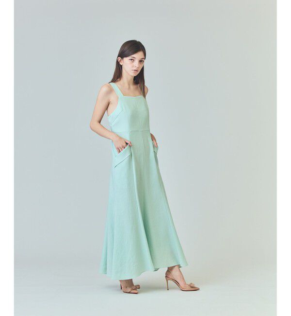 Grace Class「リネンタッチロングドレス」|ワンピース|ミント