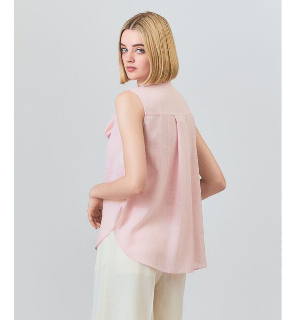 Grace Class「リネンライクボウタイノースリーブ」|シャツ・ブラウス|