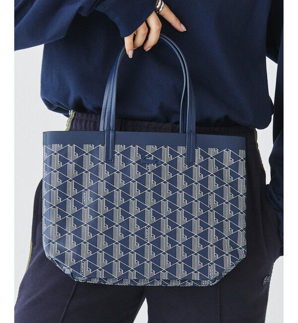 LACOSTE「ゼリィ コーテッドキャンバスモノグラムスモールトート」|トートバッグ|