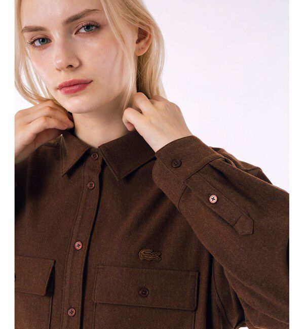 LACOSTE「ウールライクダブルポケットシャツ」|シャツ・ブラウス|