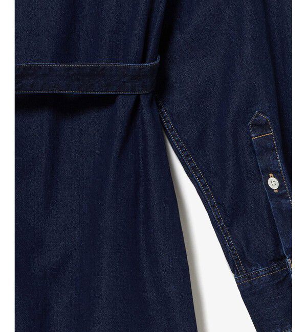 LACOSTE「ロングデニムシャツドレス / シャツワンピース ウエストベルト付き」|ワンピース|