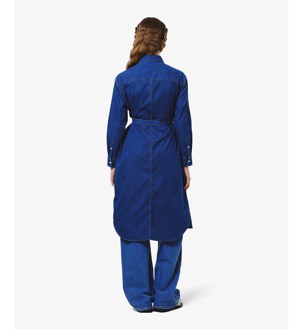 LACOSTE「ロングデニムシャツドレス / シャツワンピース ウエストベルト付き」|ワンピース|