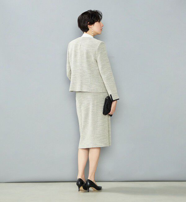 NOLLEY'S「《セットアップ対応》コンパクトインレイクルーネックジャケット」|ノーカラージャケット|