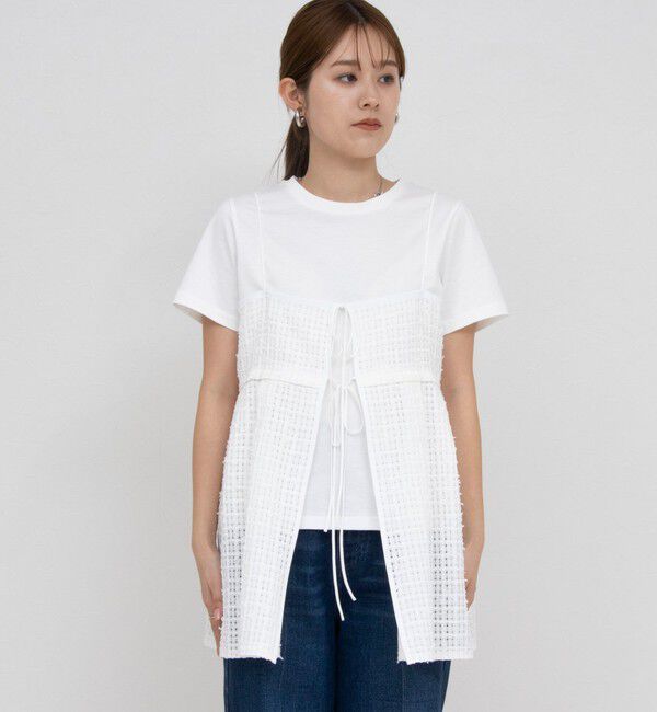 NOLLEY'S「BISHU JAPANチェックツィード2WAYキャミソール」|シャツ・ブラウス|