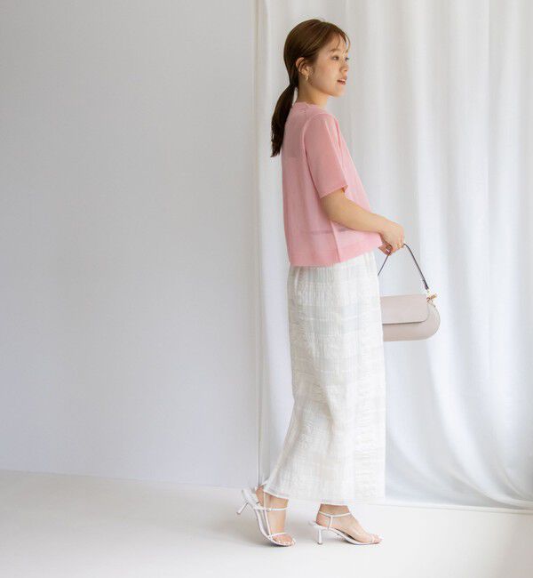 NOLLEY'S「ウォッシャブルレーシージャガードタイトスカート」|タイト|