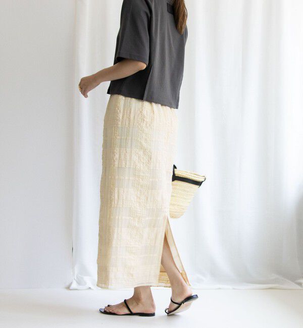 NOLLEY'S「ウォッシャブルレーシージャガードタイトスカート」|タイト|