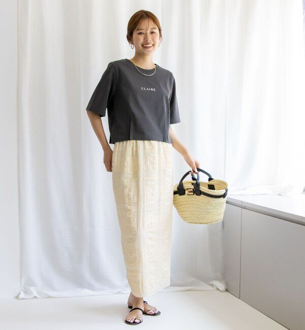 NOLLEY'S「ウォッシャブルレーシージャガードタイトスカート」|タイト|