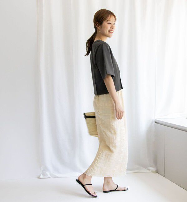 NOLLEY'S「ウォッシャブルレーシージャガードタイトスカート」|タイト|