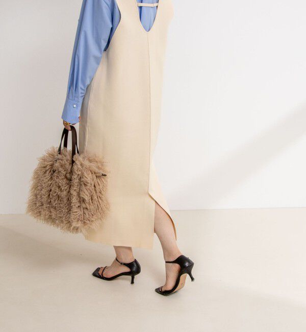 NOLLEY'S「《手洗い可能》Vネックミラノリブジャンパースカート」|ワンピース|